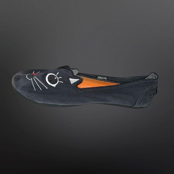 Women's BOBS by Skechers Catitude Black Slip On Flats Size 6.5 - Picture 5 of 8